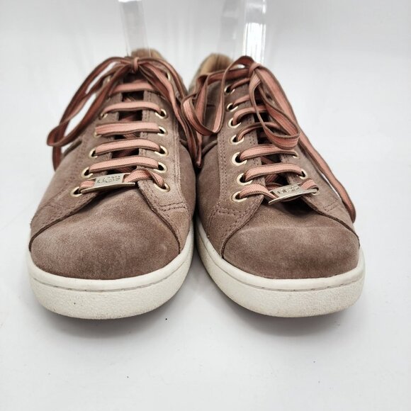 UGG Milo Suede Leather Taupe Fashion Sneakers Women's Shoes Low Top 9.5 - Picture 6 of 10